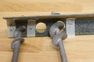 How big do the holes need to be in order to fit GroundGrabbas? 