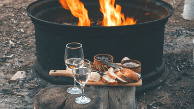 Unique and fun, try a charcuterie board on your next camping trip