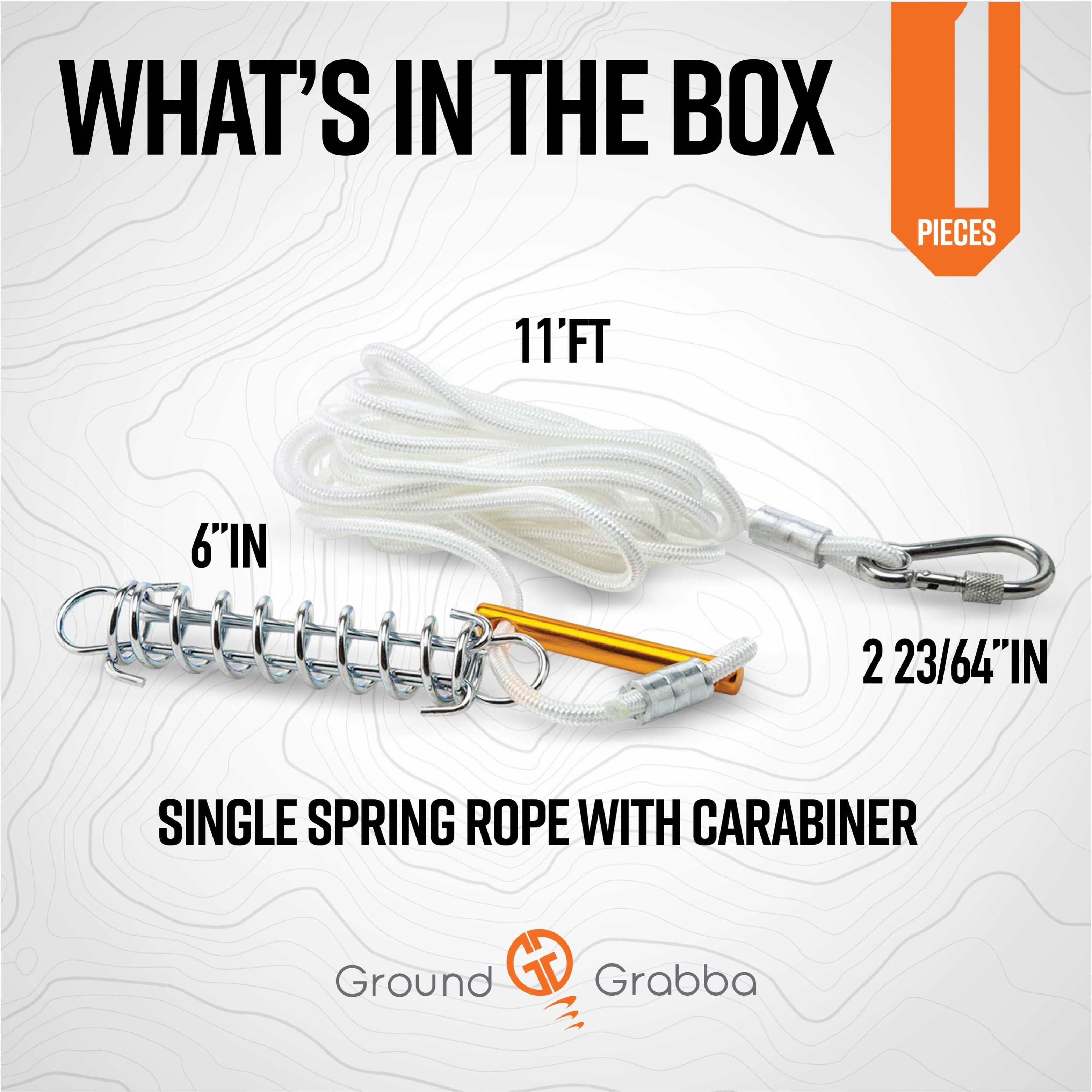 Spring Guy Rope Spring Loaded Guy Rope Tie Downs – GroundGrabba