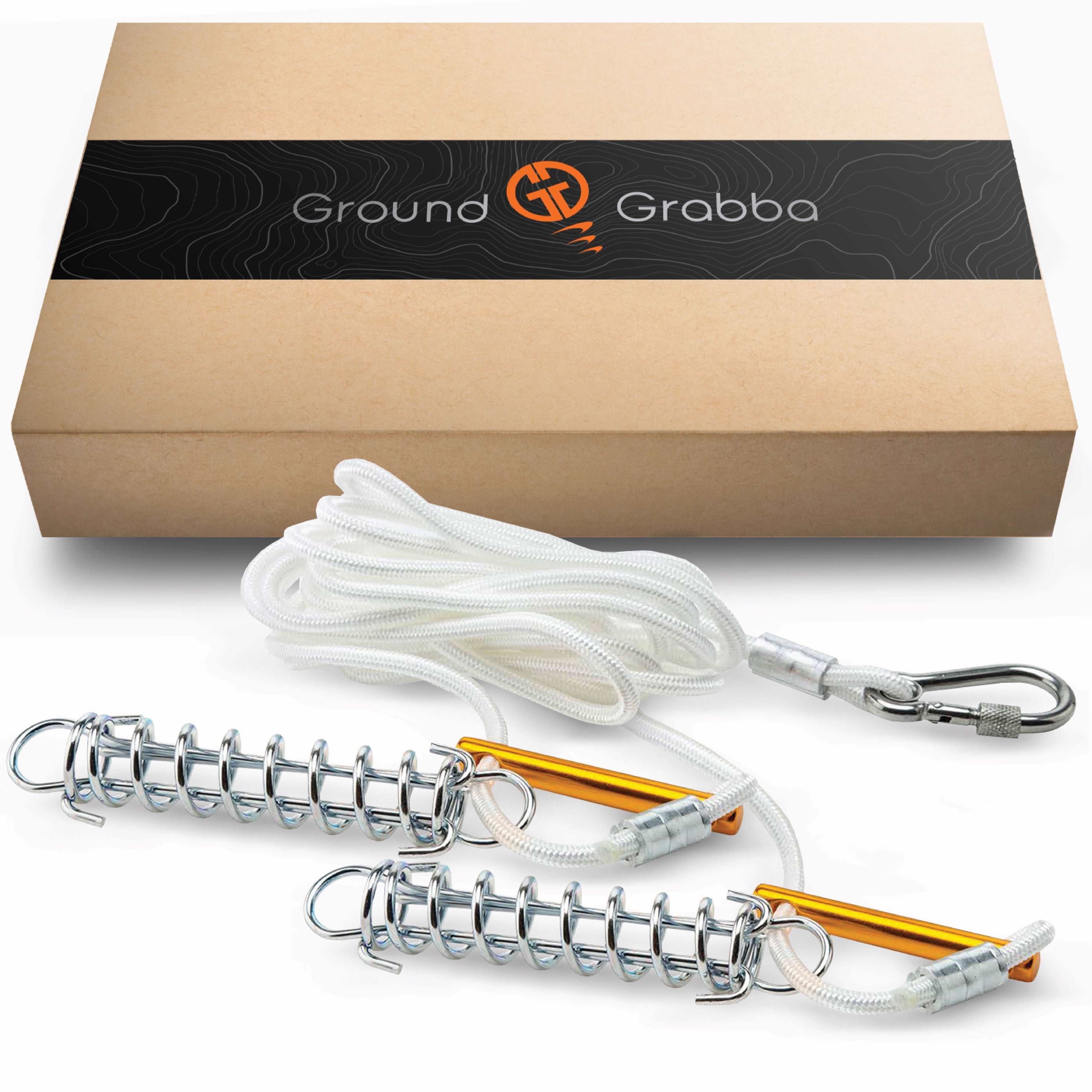 Spring Guy Rope Spring Loaded Guy Rope Tie Downs – GroundGrabba