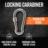 Locking Carabiner 316 Stainless Steel Screw Up Toothed Gate