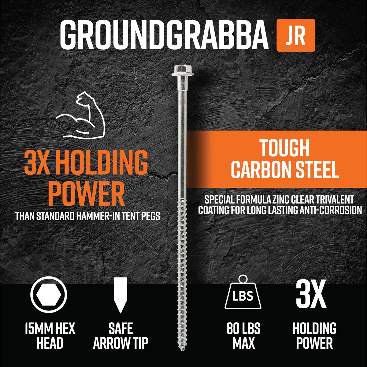 GroundGrabba Junior 4 Stake Kit